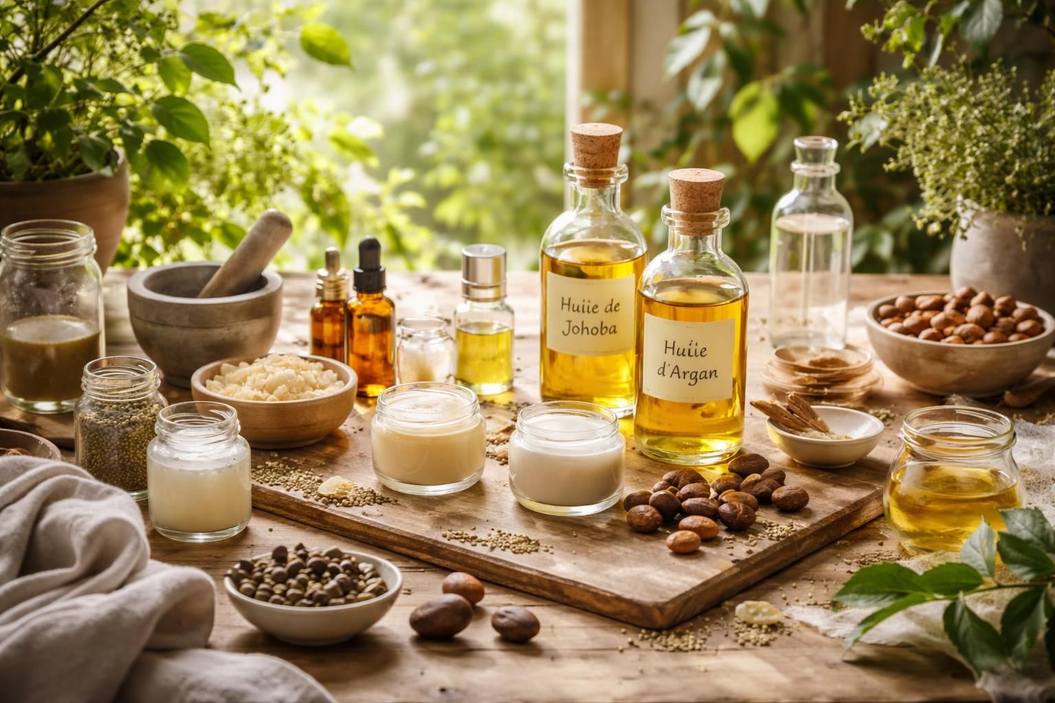 découvrez la beauté économique grâce aux cosmétiques maison et aux huiles végétales naturelles comme le jojoba et l'argan pour prendre soin de votre peau naturellement.