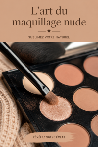Femme avec un maquillage nude élégant mettant en valeur son visage, éclairage naturel.