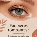 Femme avec des paupières liftées grâce à des techniques de maquillage