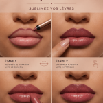 Un tube de Lip Idôle de Lancôme présenté avec des teintes variées.