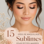 Maquillage élégant pour demoiselles d'honneur lors d'un petit mariage.