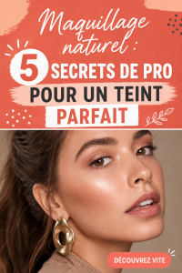 Un visage maquillé avec un teint naturel et lumineux, mettant en avant les techniques professionnelles.