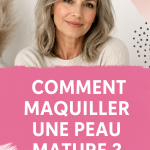 Femme mature appliquant du maquillage sur une peau lumineuse