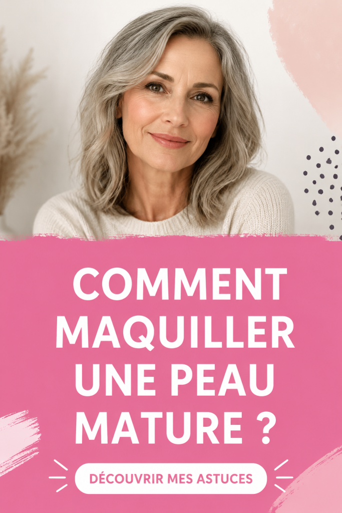 Femme mature appliquant du maquillage sur une peau lumineuse