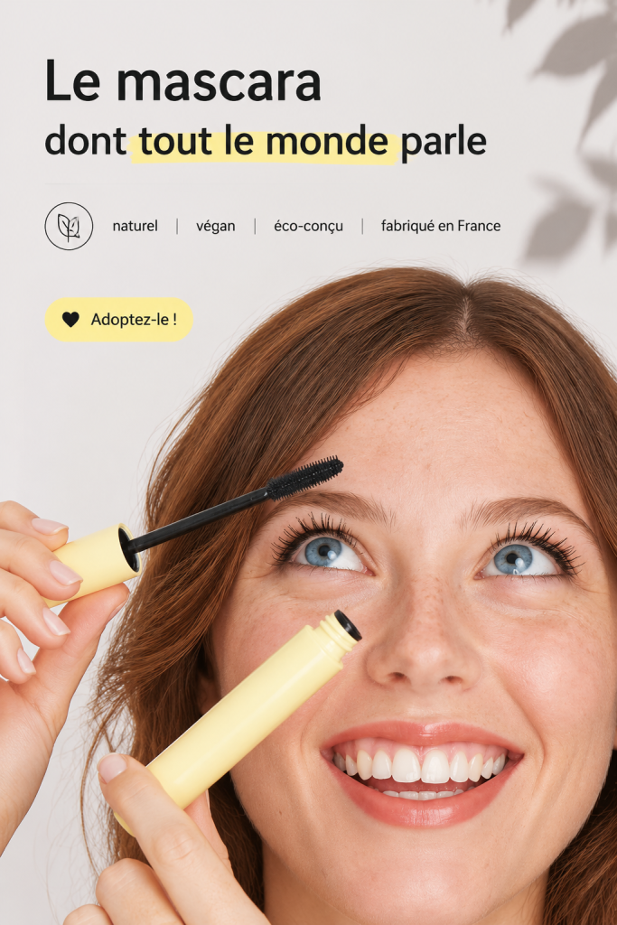 Mascara tendance disponible en ligne, idéal pour obtenir des cils volumineux.