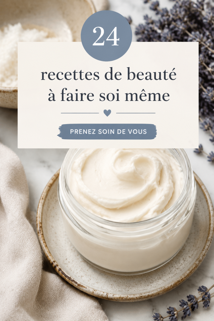 Recettes de beauté maison avec des ingrédients naturels sur une table en bois