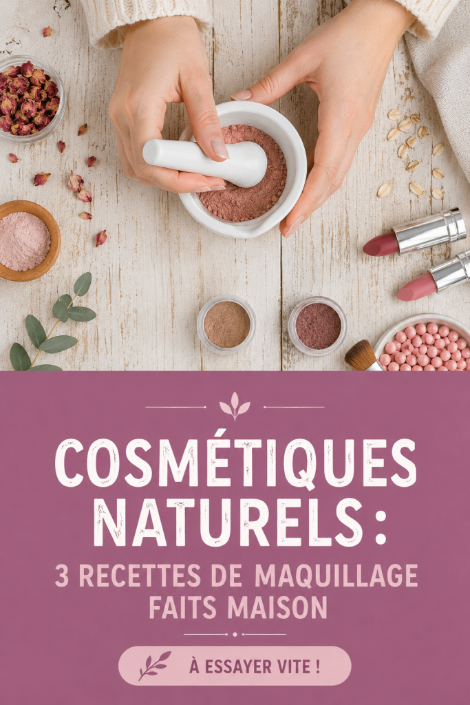 Recettes de maquillage naturel préparées avec des ingrédients bio