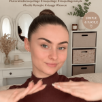 Maquillage simple réalisé inspiré de tutoriels TikTok.