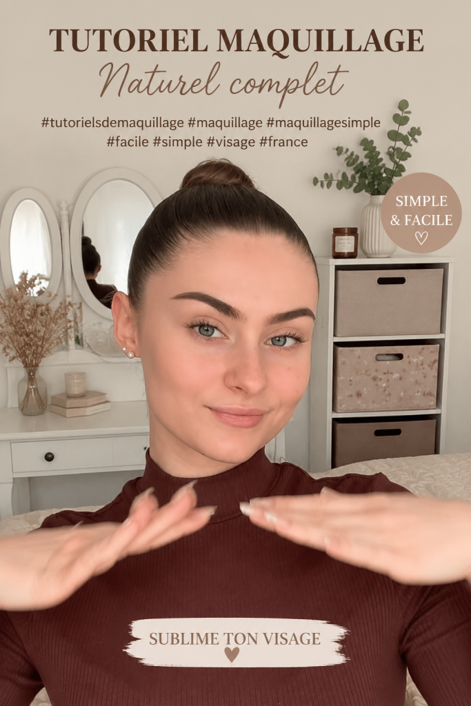 Maquillage simple réalisé inspiré de tutoriels TikTok.